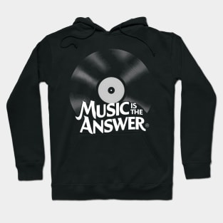 spinning vinyl- music is the answer - the power of music Hoodie